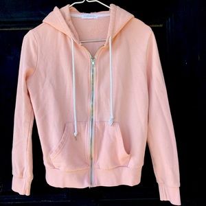 Forever 21 Blush Pink Zip Up Hoodie